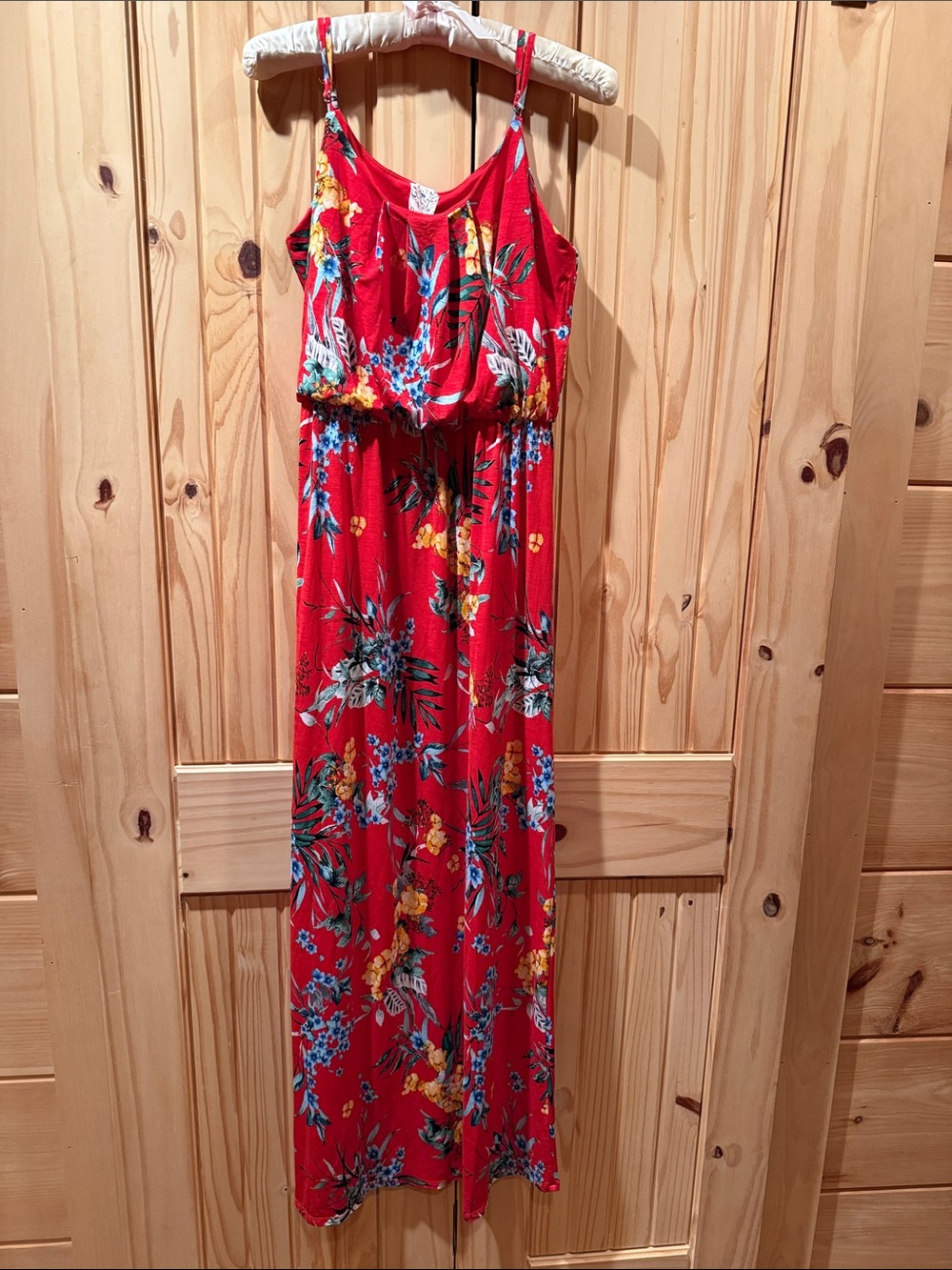 NAIF Red Floral Maxi Dress